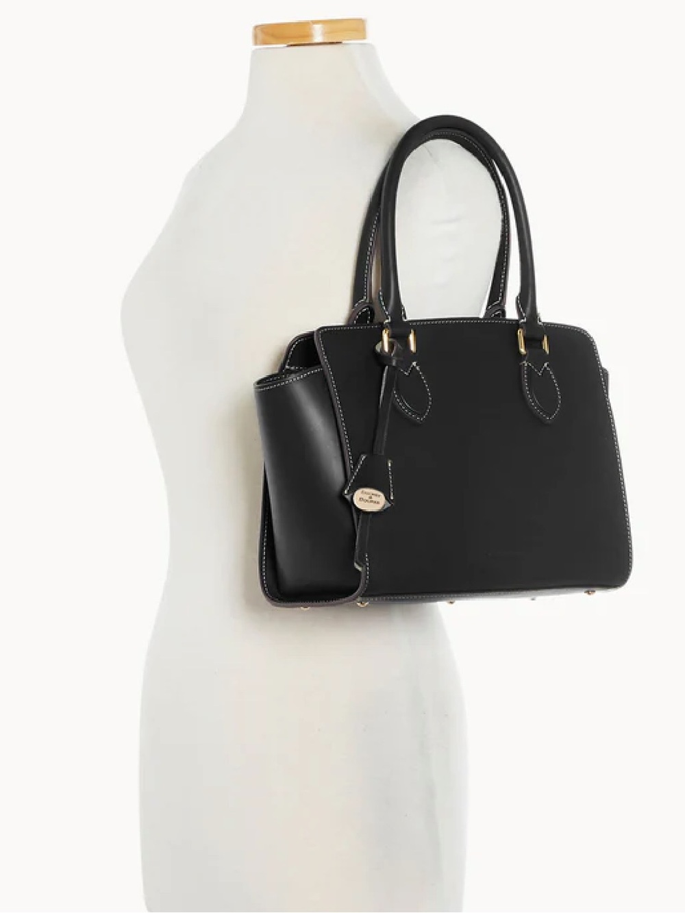 Dooney & Bourke Alto Collection Flavia Black Italian Leather